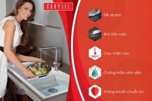 chau rua carysil lac1 mau nera 1 - Chậu rửa Carysil LAC1 màu Nera