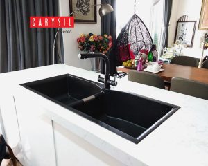 chau rua carysil lac1 mau nera 33 - Chậu rửa Carysil LAC1 màu Nera