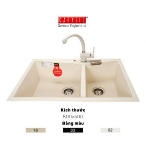 Chậu rửa Carysil LMC5 màu Champagne
