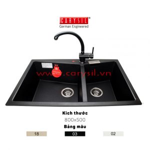 Chậu rửa Carysil LMC5 màu Nera