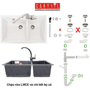 chau rua carysil lmc5 mau snova 1 - Chậu rửa Carysil LMC5 màu Snova