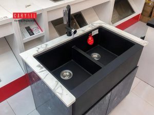 chau rua carysil rec2 mau nera den 4 - Chậu rửa Carysil REC2 màu Nera