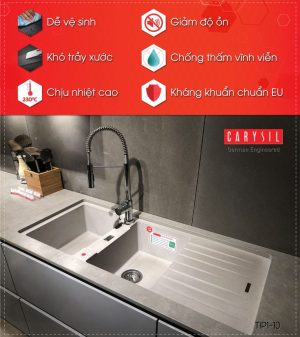 Chậu rửa Carysil TIP1 màu Arena
