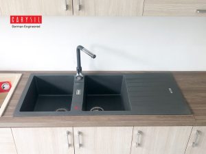 chau rua carysil tip1 mau xam den 2 - Chậu rửa Carysil TIP1 màu xám đen