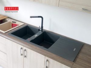 chau rua carysil tip1 mau xam den 4 - Chậu rửa Carysil TIP1 màu xám đen