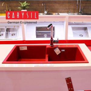 chau rua carysil tip2 mau do 1 - Chậu rửa Carysil TIP2 màu đỏ