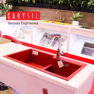 chau rua carysil tip2 mau do 2 - Chậu rửa Carysil TIP2 màu đỏ