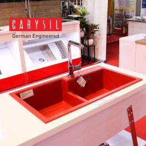 chau rua carysil tip2 mau do 3 - Chậu rửa Carysil TIP2 màu đỏ