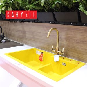 chau rua carysil tip2 mau vang 2 - Chậu rửa Carysil TIP2 màu vàng