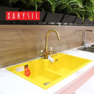 chau rua carysil tip2 mau vang 3 - Chậu rửa Carysil TIP2 màu vàng