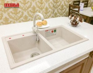chau rua carysil vic3 mau cornflake 10305 3 - Chậu rửa Carysil VIC3 màu Cornflake
