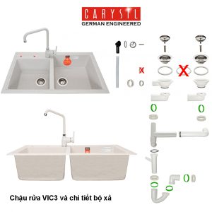 chau rua carysil vic3 mau montana 2 - Chậu rửa Carysil VIC3 màu Montana