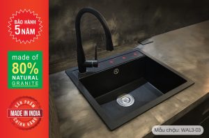 Chậu rửa Carysil WAL3 màu Nera
