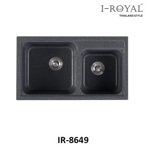 CHẬU RỬA CHÉN I-ROYAL 2 HỘC ĐÁ NHÂN TẠO IR-8649