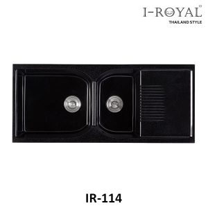 CHẬU RỬA CHÉN I-ROYAL 2 HỘC 1 CÁNH ĐÁ NHÂN TẠO IR-116