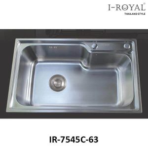 CHẬU RỬA CHÉN I-ROYAL 7545 1 HỘC INOX 304 DẬP IR-7545C-63