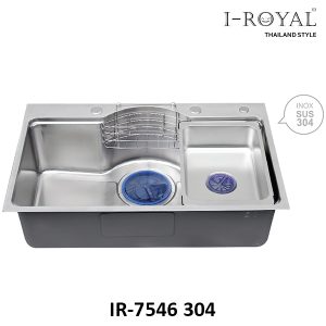 CHẬU RỬA CHÉN I-ROYAL 7546 1 HỘC INOX 304 ĐÚC IR-7546 304