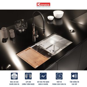 chau rua konox kn8745dub 27 - Chậu rửa Konox KN8745DUB