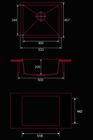 Chậu rửa Nodor NorGranite 53.45 1B BG