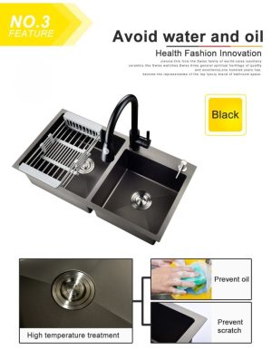 chau rua rosler rl 8245nl 3 - Chậu rửa Roslerer RL04-8245 Nano Lệch