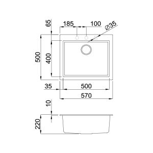 chauda 10540 2 - Chậu đá Malloca TITANIUM K-10573