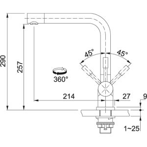 ct 105s kt 1 - FRANKE | Vòi rửa chén CT 105S (115.0172.475)