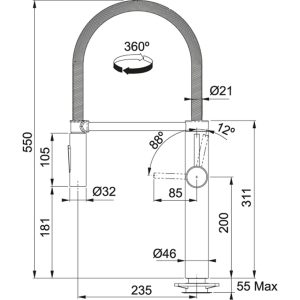ct 194s kt 1 1 - FRANKE | Vòi rửa chén CT 194S (115.0479.970)