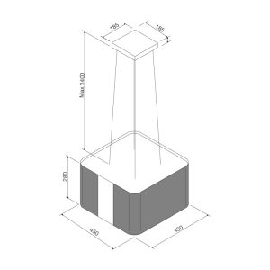Máy hút mùi độc lập Malloca CUBE F-181