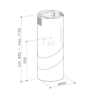 cylin b 1 - Máy hút mùi đảo kết hợp trang trí DUDOFF CYLIN S