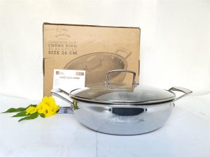 dc479615 - Chảo 2 Quai Sâu Lòng Blackcube Fivestar Inox 3 Lớp 26cm