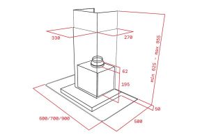 dg 680 1 1 - Máy Hút Mùi Áp Tường Teka DG 680 40485350