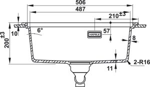 dimd 04692465 - Chậu đá Hafele HS22-GEN1S60M - màu đen 577.25.320