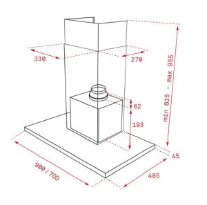 dlh 986 786 1 1 - Máy Hút Mùi Áp Tường Teka DLH 786 T 40487181