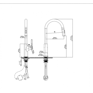 drawing k570 1500x1500 1 1 - Vòi rửa chén Maadela MDF-570B