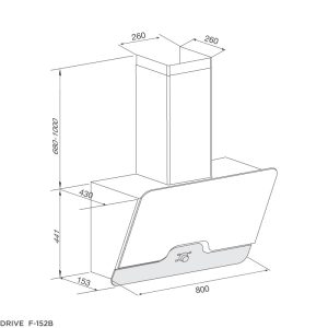 drive f 152b - Máy hút khói, khử mùi Malloca DRIVE F-152B