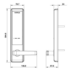 el7200 tc dimd - Khóa điện tử Hafele EL7200-TC 912.05.714