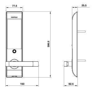 el7500 tc dimd01 - Khóa điện tử Hafele EL7500-TC 912.05.716