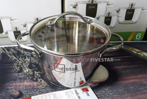 f31ea183 - Bộ 3 nồi inox cao cấp Fivestar (inox 304 - thân cao - nắp kính)