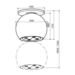 faber 1 1 1 - MÁY HÚT MÙI ĐẢO TREO DÂY CÁP DUDOFF HERMES