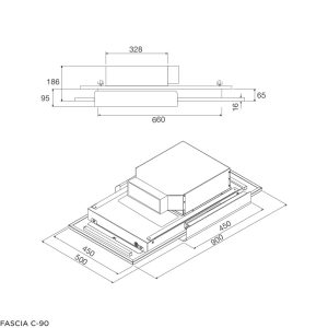 fascia c 90 - Máy hút khói, khử mùi Malloca FASCIA C-90