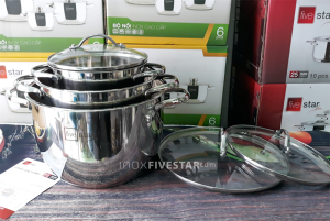 fc420756 - Bộ 3 nồi inox cao cấp Fivestar (inox 304 - thân cao - nắp kính)
