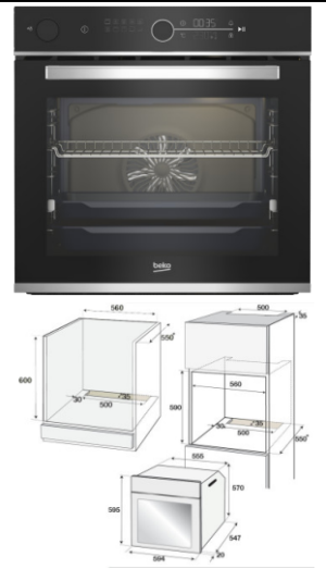 fdhgfjgr - Lò nướng âm tủ Beko BBIS13400XMSE