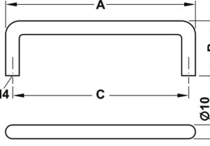fix ban ve 5 1 1 - Tay nắm tủ Hafele, màu bạc 170x35mm 117.40.639