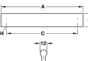 fix ban ve 8 - Tay nắm tủ Hafele, màu bạc 84x24mm 109.49.903