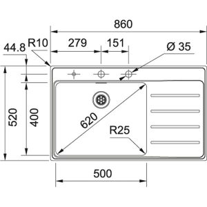 fsx 211 tpl rhd kt 1 - FRANKE | Chậu rửa Inox FSX 211 TPL RHD (127.0379.143)