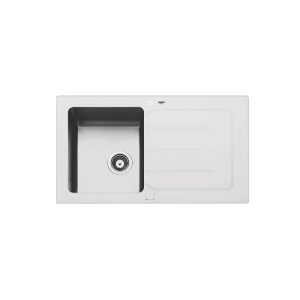 Chậu rửa chén Galio S01-A1W kiểu 1 hộc và một bàn bên phải, lắp sát trên mặt đá DUDOFF Galio S01 A1W