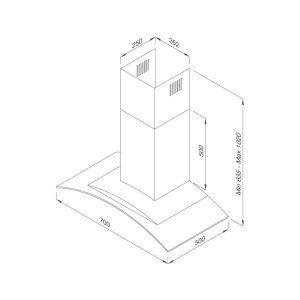 gama k3155 1 - Máy hút khói, khử mùi Malloca Gama K3155.7
