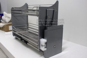 gia bat nang ha cucina hafele dang luoi tron hinh thuc te 2 7 - Giá bát đĩa nâng hạ Cucina – lưới tròn 700mm Inox 304 504.76.005