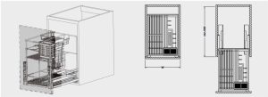 GIÁ ĐA NĂNG DAO THỚT HAFELE 549.34.053 GẮN CÁNH 300MM