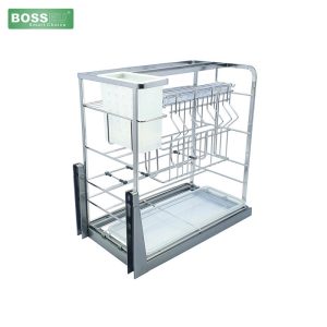 GIÁ DAO THỚT INOX NAN DẸT MẠ CROM BOSSEU BS300D